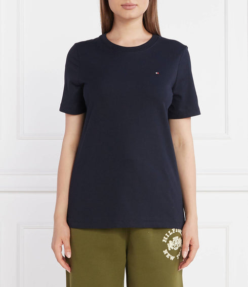 Tommy Hilfiger T-Shirt T-shirt Donna basic con mini logo Blu - Francavilla Moda
